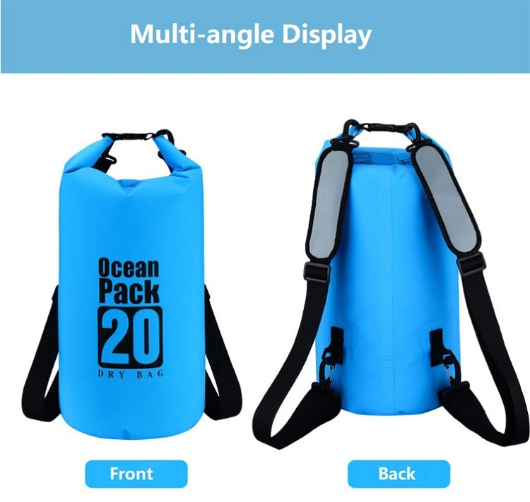 PVC Hiking Travel Custom Logo Backpack Camping Waterproof Tarpaulin Pack Outdoor Roll Top Dry Bag Foldable Waterproof Backpack