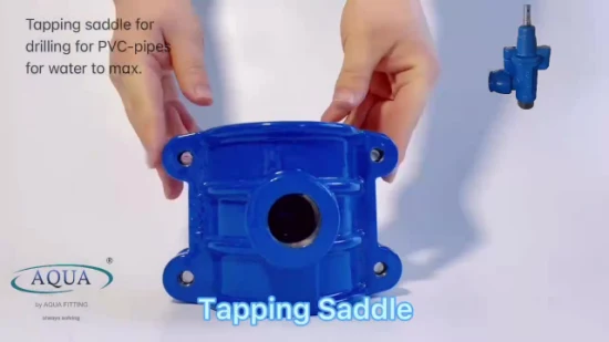 Ductile Iron Fitting Tapping Saddle for PVC PE Pipe Clamp