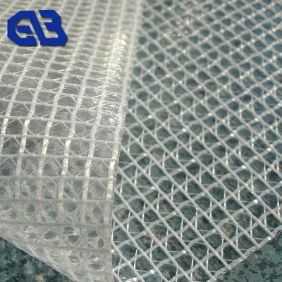 PVC Laminated Fabric Transparent Mesh Tarpaulin for Bag